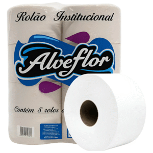 Papel Higiênico Rolão Institucional Alveflor 300m