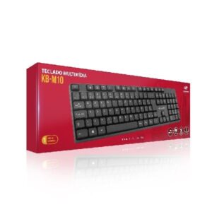 Teclado USB C3Tech Multmídia KB-M10BK Preto